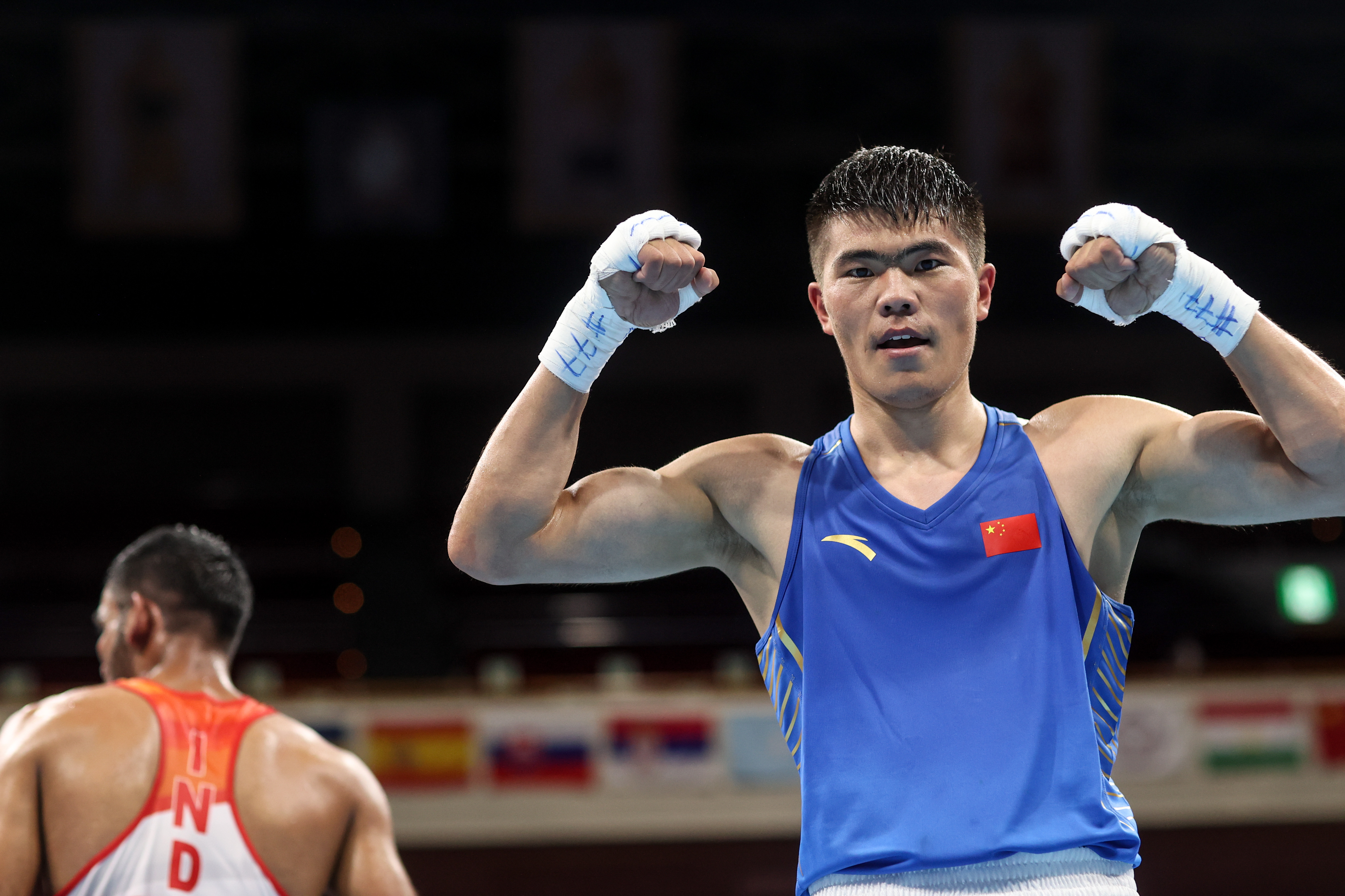 中国选手夺得男子拳击比赛金牌